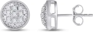 La Joya Lab Grown Diamond Stud Earrings - 1/4 Carat GH VS/SI Diamonds in 925 Sterling Silver - Sparkling Earrings for Men and Women