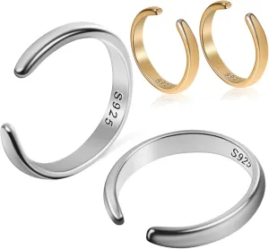 LIFKOME Simple Cartilage Cuff Earrings Gold Ear Cuffs Wrap Design for Unpierced Ears