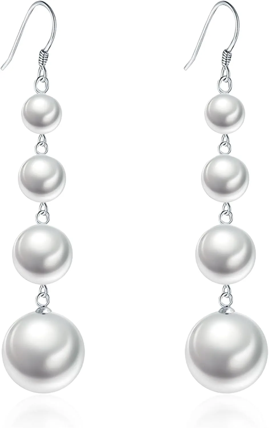 Long Baroque Pearl Earrings for Women Vintage Pearl Dangle Drop Statement Earrings Jewelry Gifts