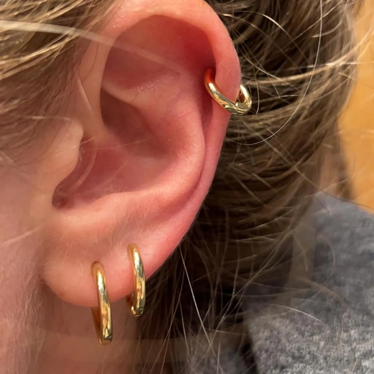 Longita Cartilage Earring Flat Back Cartilage Earrings for Women Silver Gold Helix Piercing Jewelry Tragus Earrings Threadless Flatback Screw Back Earrings 16g 20g Cartilage Hoop Earring