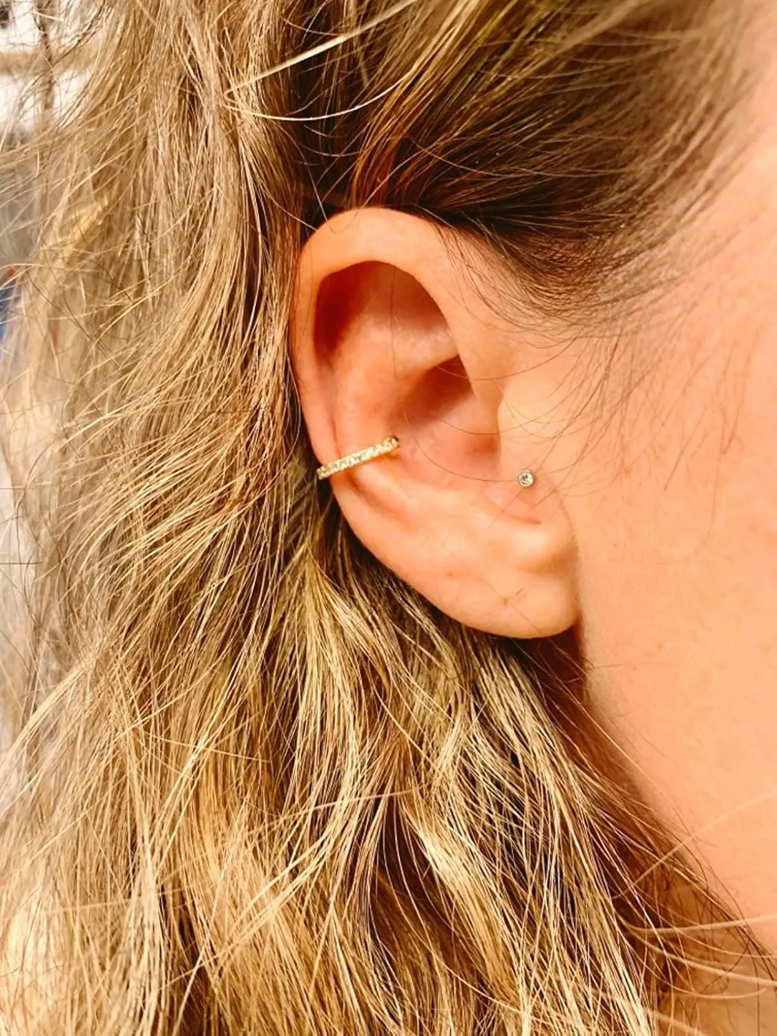 Longita Cartilage Earring Flat Back Cartilage Earrings for Women Silver Gold Helix Piercing Jewelry Tragus Earrings Threadless Flatback Screw Back Earrings 16g 20g Cartilage Hoop Earring