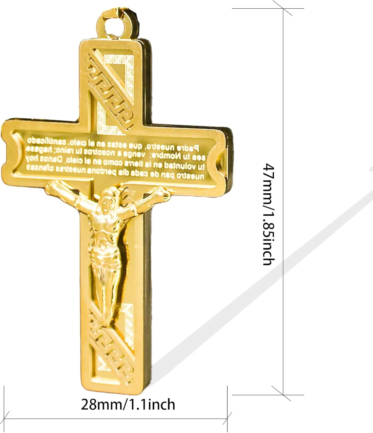 LOVOMEY Elegant Diamond Cross Necklace Set - Dainty 18K Gold Pendant With AAAA Cubic Zirconia, 2 Chains and 1 Pair of Cross Earrings