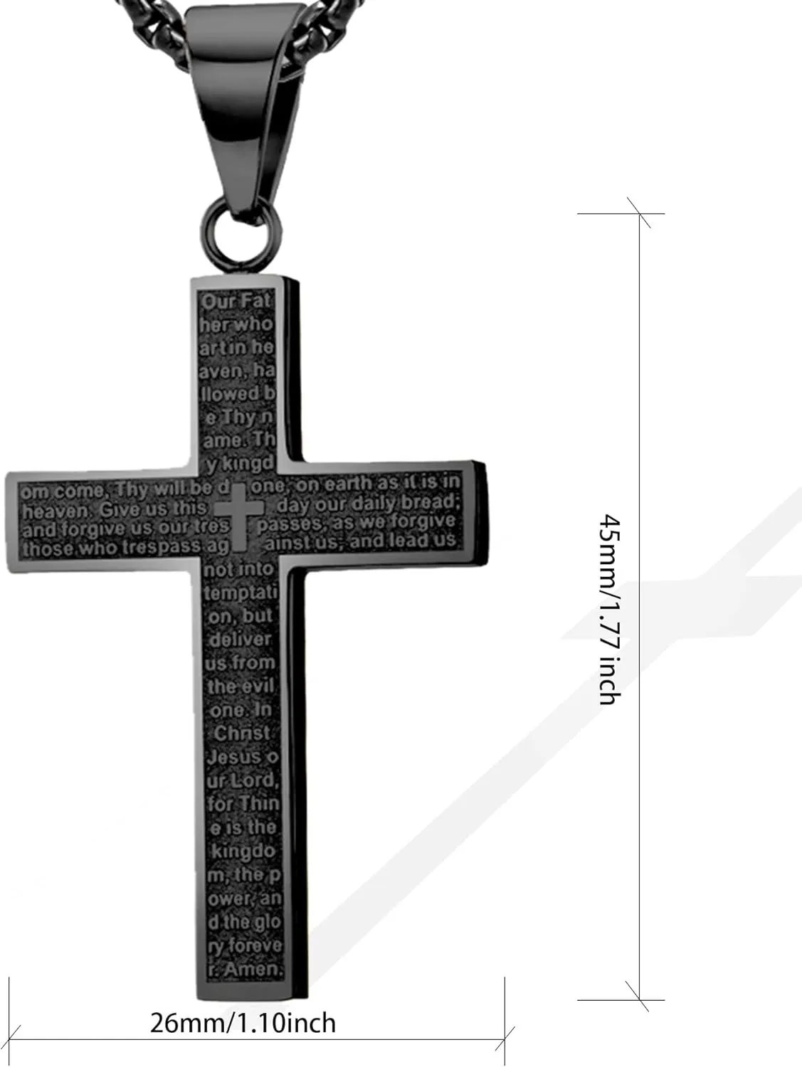 LOVOMEY Elegant Diamond Cross Necklace Set - Dainty 18K Gold Pendant With AAAA Cubic Zirconia, 2 Chains and 1 Pair of Cross Earrings