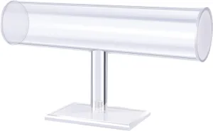 Maitys Hovering Acrylic Bracelet Jewelry Display Stand Holder Acrylic T Bar Necklace Display Stand Jewelry Holder Organizer(Clear)