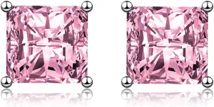 MALOYANVE Diamond Stud Earrings for Women Unique Elegant Sparkling Square Vintage colorful Crystal Statement Earrings Fashion Birthday Party Jewelry Gifts