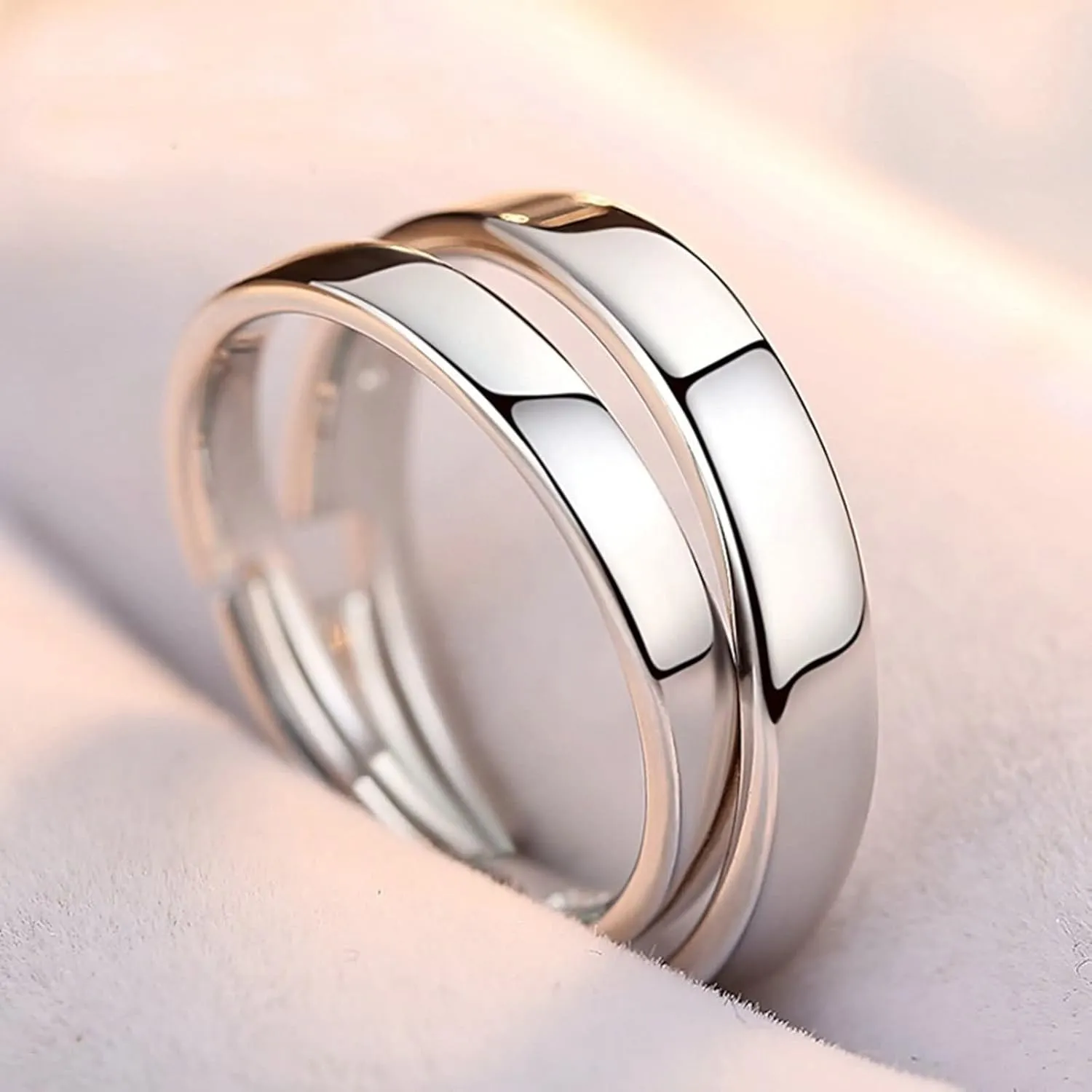 Matching Promise Rings, Women's Engagement Rings Set Special Weave Cubic Zirconia Engagement Gift