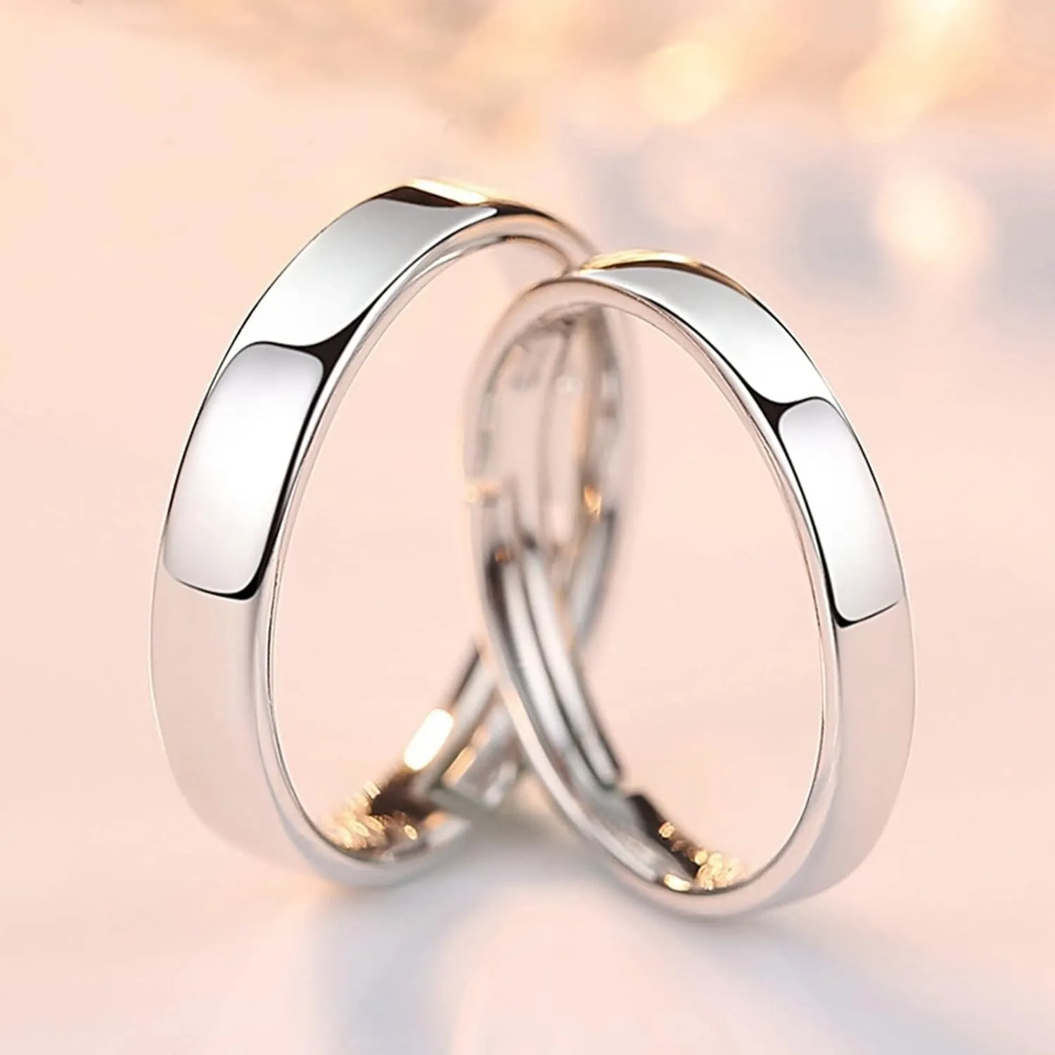 Matching Promise Rings, Women's Engagement Rings Set Special Weave Cubic Zirconia Engagement Gift