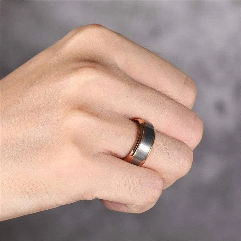 Men's 8mm Brushed Tungsten Wedding Band