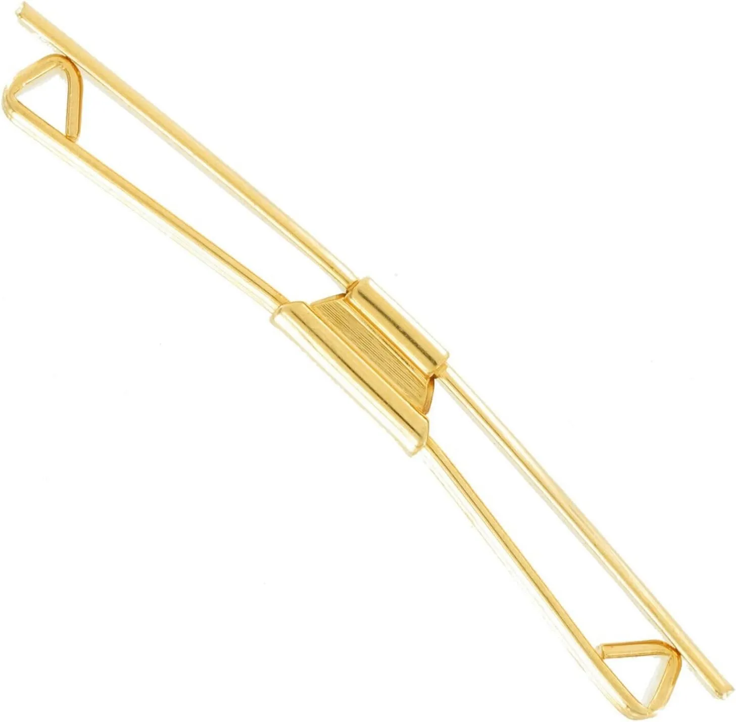 Mens Gold Tone Collar Pin Bar Clip 2 1/8" Made in USA Fashion Details for Ties Trendy Accessories Stylish Additions