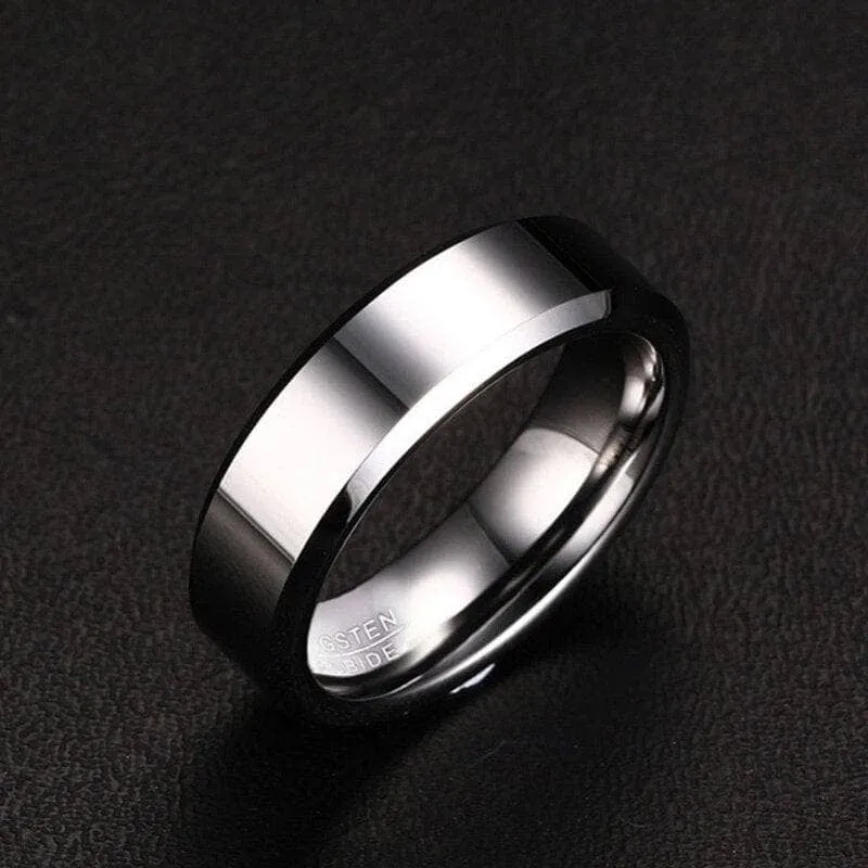 Men's Tungsten Custom Engraving Wedding Band