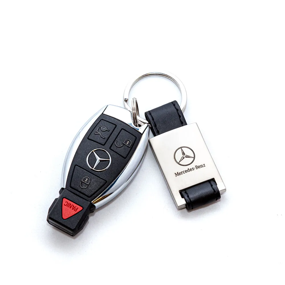 Mercedes-Benz Keychain with Leather Strap (Smaller)