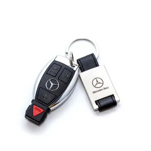 Mercedes-Benz Keychain with Leather Strap (Smaller)