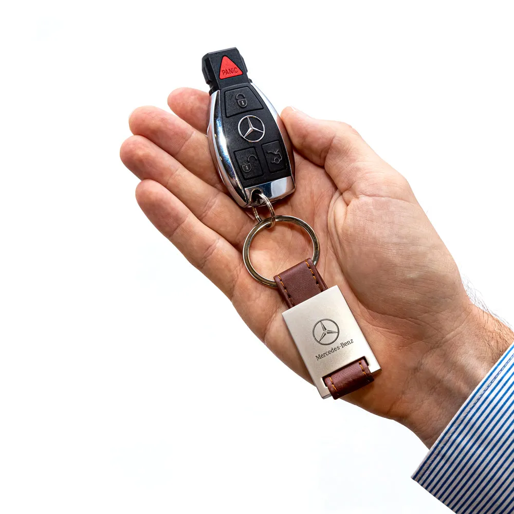 Mercedes-Benz Keychain with Leather Strap (Smaller)