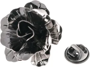 Metal Flower Brooch Pin - Elegant Metal Rose Lapel Pin for Stylish Corsage
