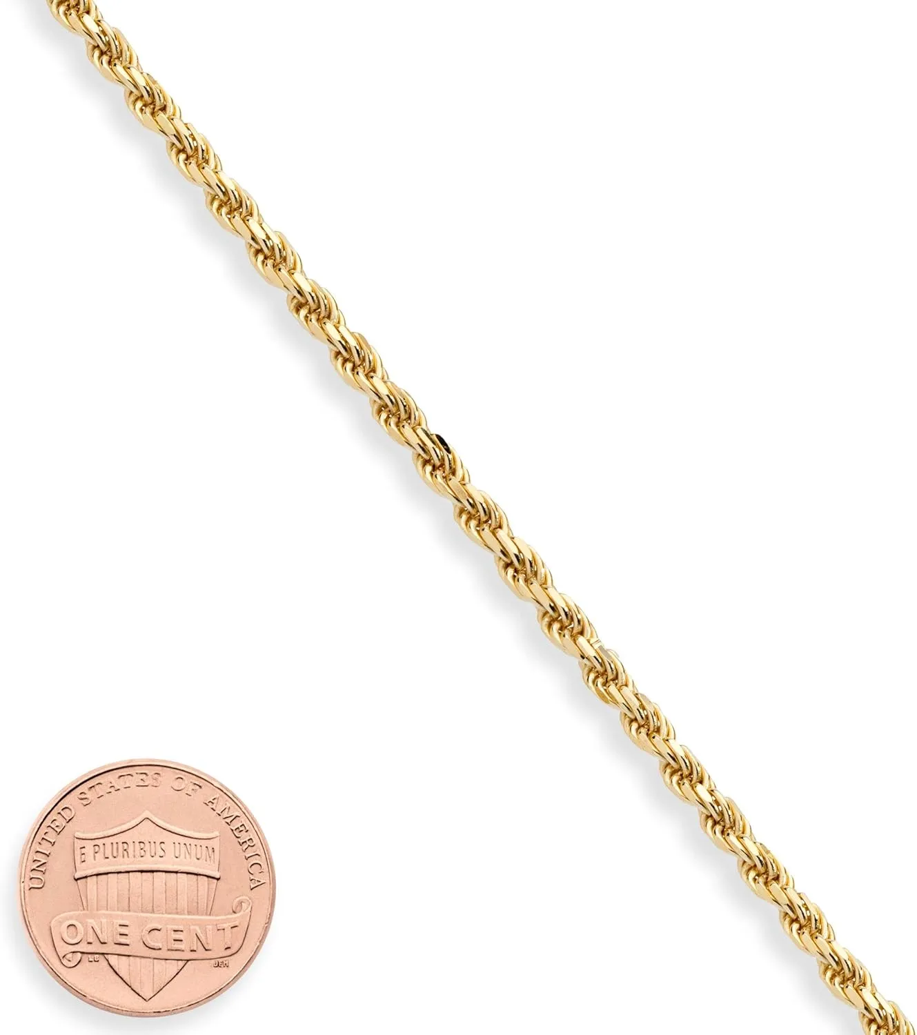 Miabella 18K Gold Over Sterling Silver Italian 2mm, 3mm Diamond-Cut Braided Rope Chain Bracelet for Men Women, Solid 925 Made in Italy
