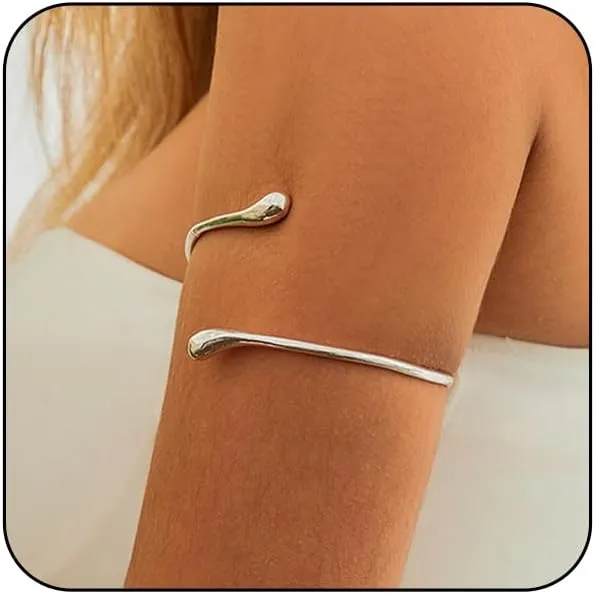 Minimalist Arm Cuff for Women Gold Arm Cuff Upper Arm Cuff Bracelet Dainty Layered Arm Bangle Armband Armlet Silver Arm Cuff Trend Arm Cuff Jewelry for Women