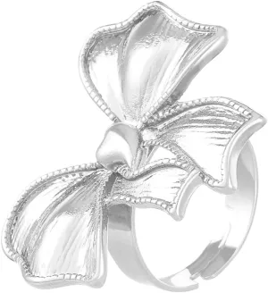 Minimalist Big Bow Knot Statement Open Ring for Women Girls Ribbon Bow Adjustable Expandable Knuckle Finger Rings Wedding Engagement Promise Bands Fashion Comfort Fit Jewelry Birthday Gifts Christmas