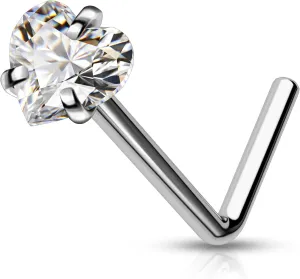 Minimalist G23 Solid Titanium Nose Rings Stud 20G Silver Screw Nose Rings 6MM Sparkly Nose Piercing Jewelry Surgical Steel Hypoallergenic