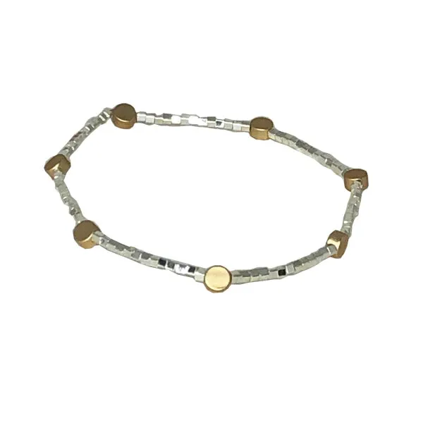 Mixed Spacer Round Bead Bracelet