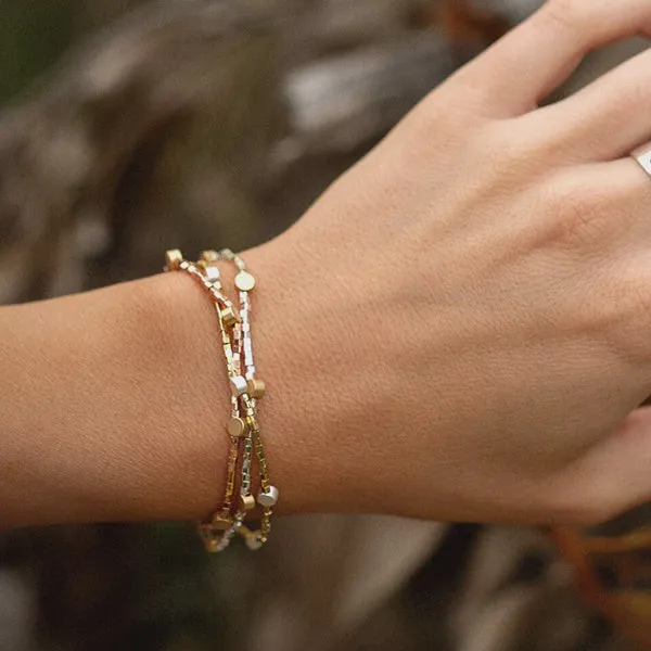 Mixed Spacer Round Bead Bracelet