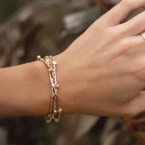 Mixed Spacer Round Bead Bracelet