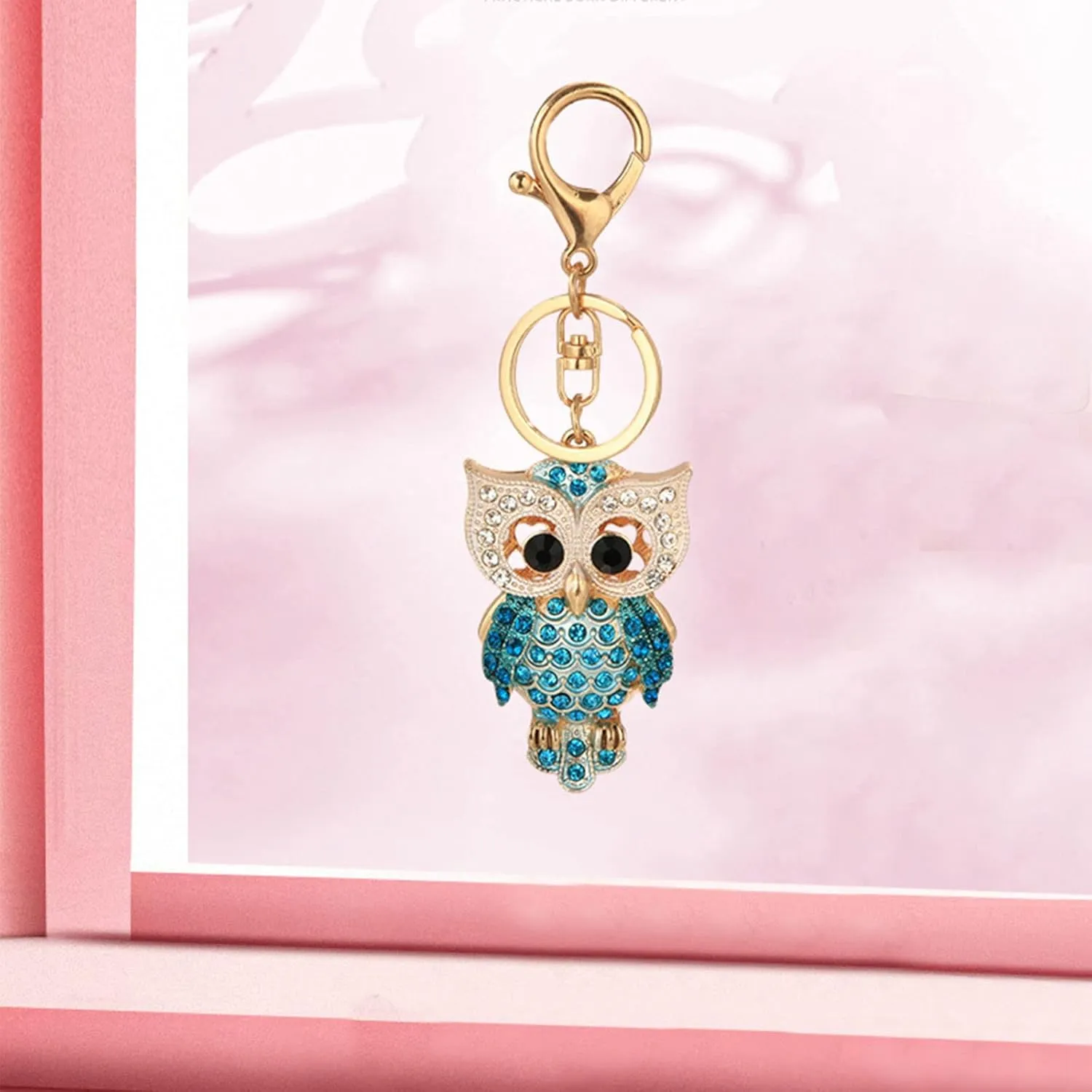 Mom Owl Keychains, Women Key Chains Owl Keychain for Women Crystal Key Ring For Bag Wallet Purse Handbags Cars Key