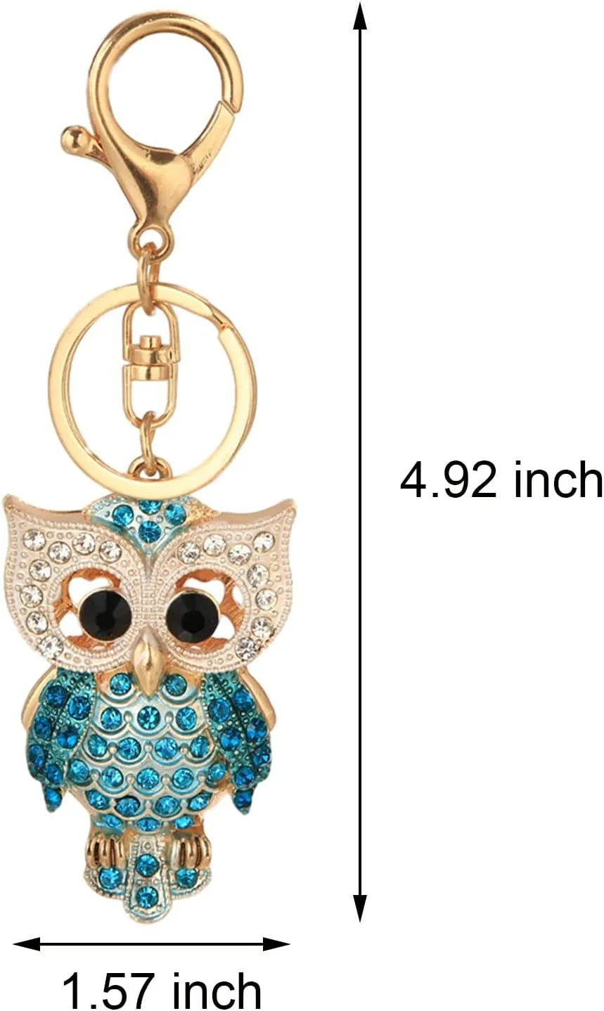 Mom Owl Keychains, Women Key Chains Owl Keychain for Women Crystal Key Ring For Bag Wallet Purse Handbags Cars Key
