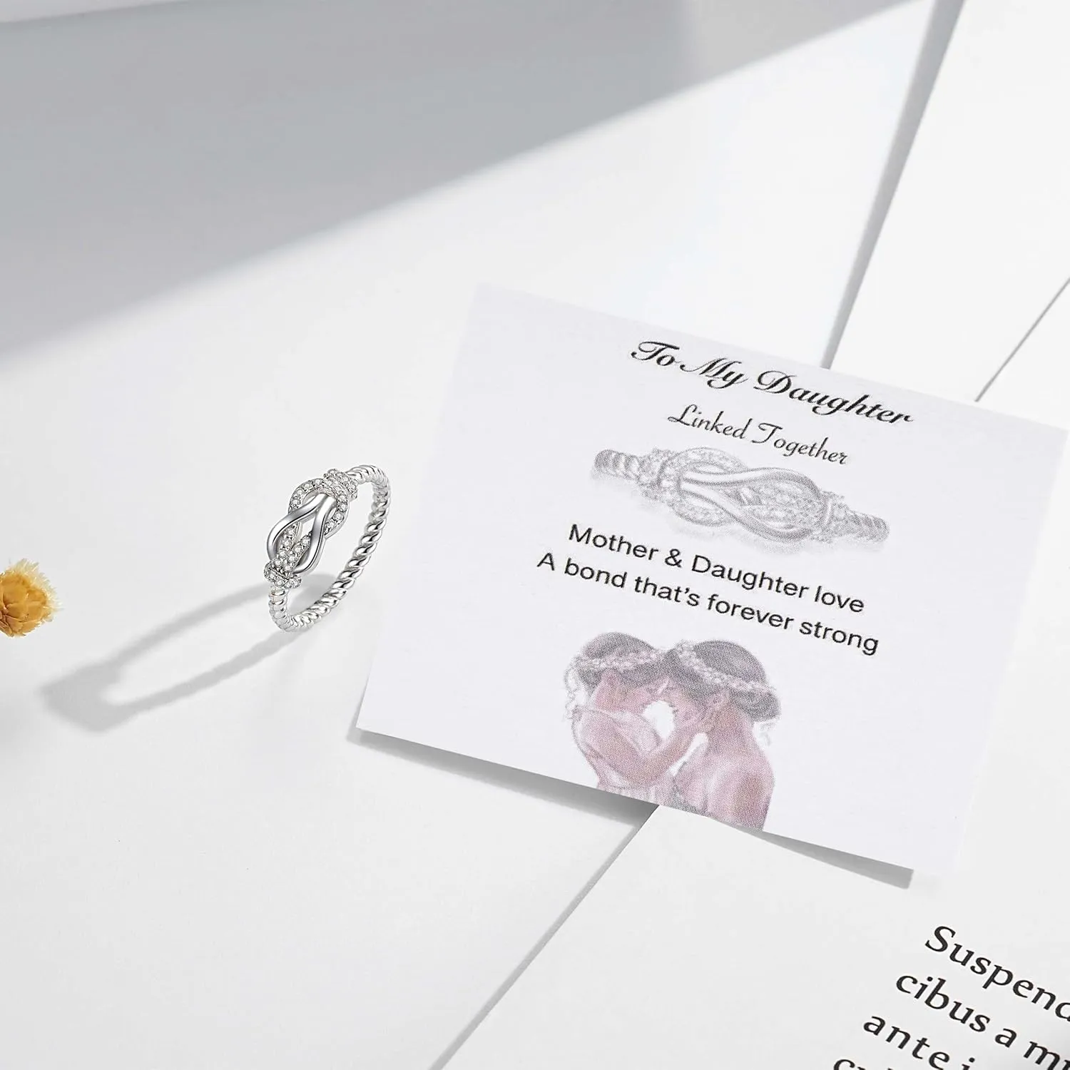Mother Daughter Rings: Sterling Silver Infinity Love Ring Forever Knot Ring - Mothers Day Birthday Christmas Jewelry Gifts for Mom Daughter Grandmother Granddaughter