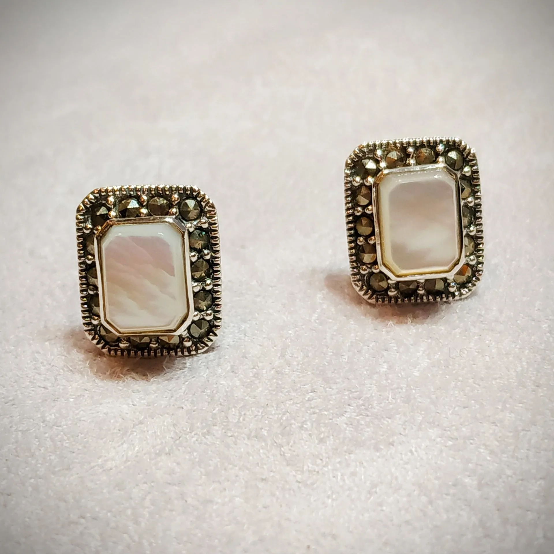 Mother of Pearl  Square Stud earrings