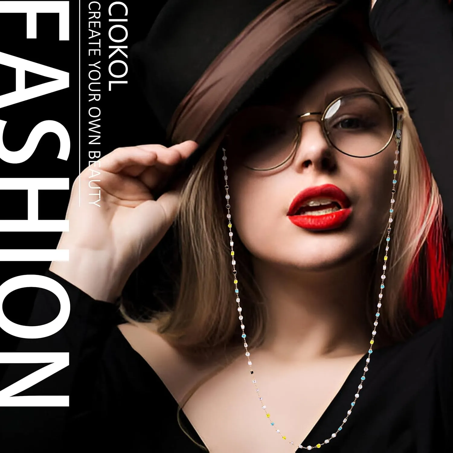Multi-Functional Bead Eyewear Chain - Stylish Glasses Holder, Necklace and Mask Lanyard for Fashion Women