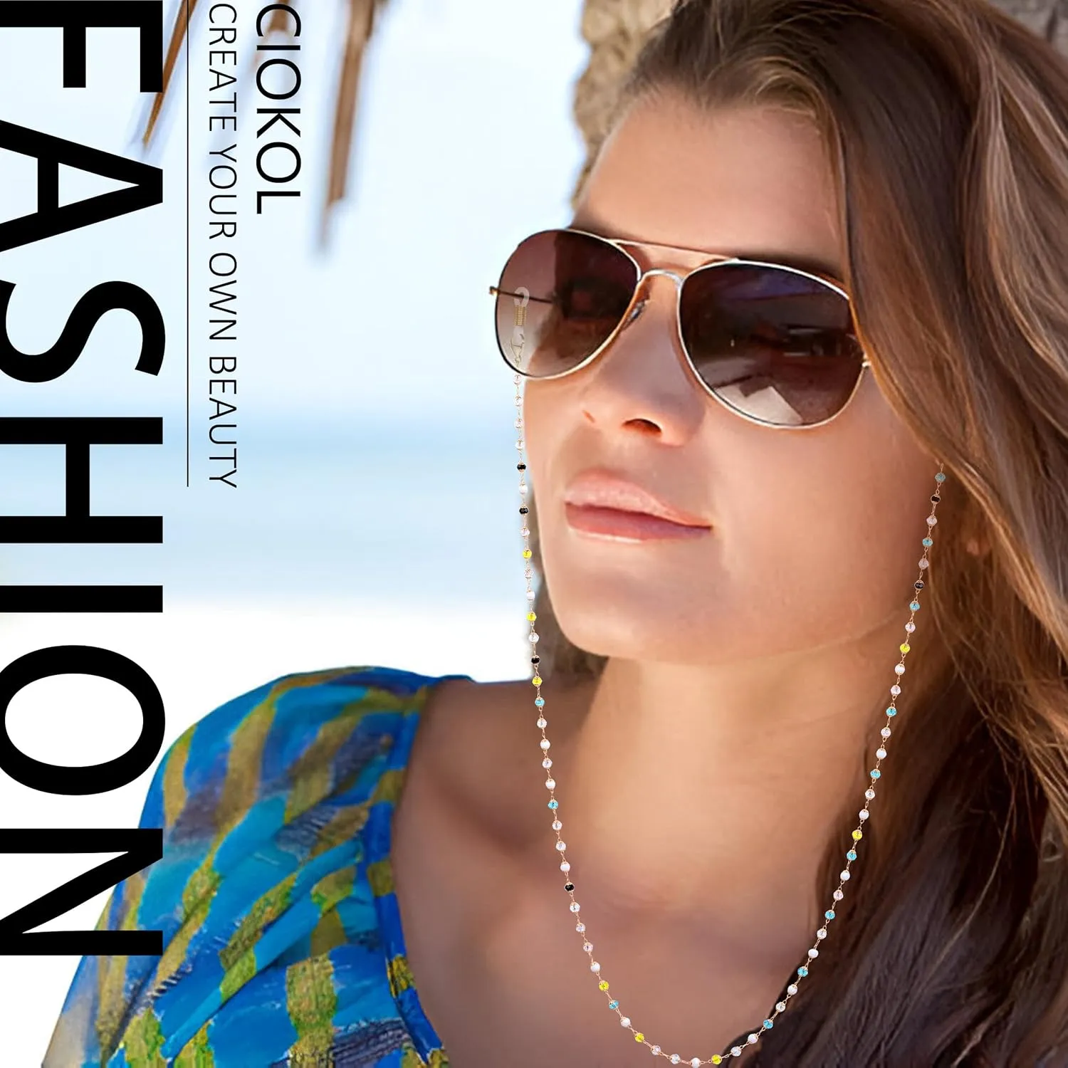 Multi-Functional Bead Eyewear Chain - Stylish Glasses Holder, Necklace and Mask Lanyard for Fashion Women