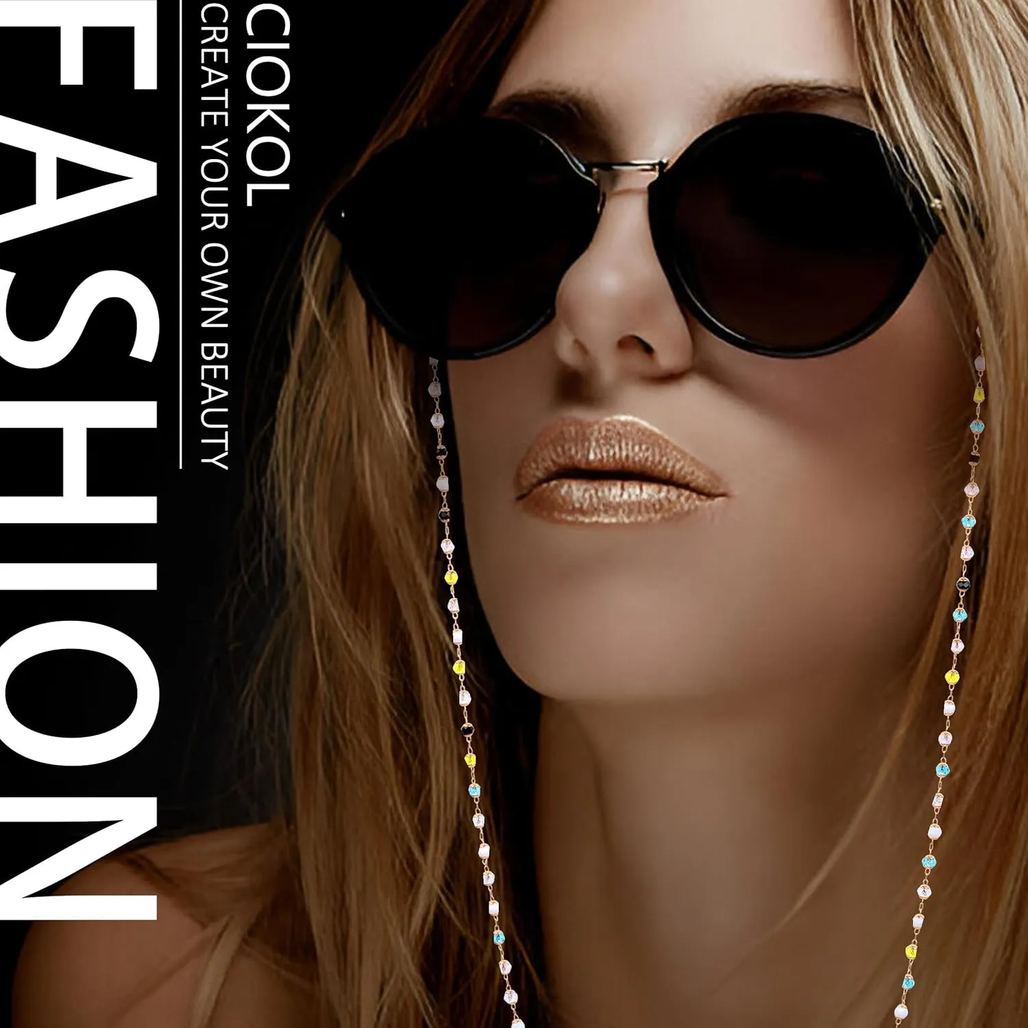 Multi-Functional Bead Eyewear Chain - Stylish Glasses Holder, Necklace and Mask Lanyard for Fashion Women