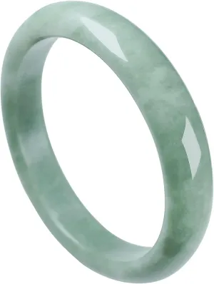 Natural Green Jade Bangle Bracelet for Women Genuine with Certificate100% Grade A Jade Handmade Bracelets - Healing Protection Good Luck Bracelet Bangles with Jewelry Box (54-64mm)