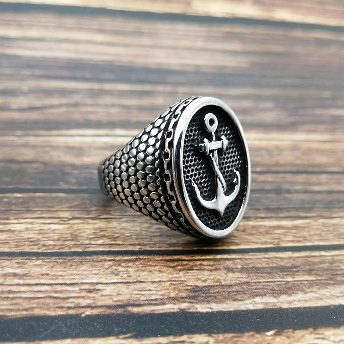 Navy USA Ring for men Sailing Anchor Ring Biker 316 Stainless Steel Rings Miltary Army style Jewelry Punk Ring Hip Hop Heavy Metal Ring mens fashion rings