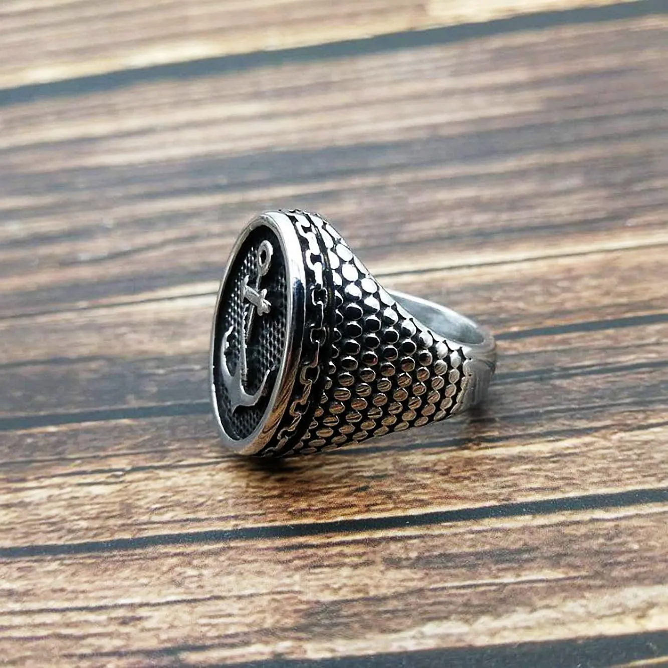 Navy USA Ring for men Sailing Anchor Ring Biker 316 Stainless Steel Rings Miltary Army style Jewelry Punk Ring Hip Hop Heavy Metal Ring mens fashion rings