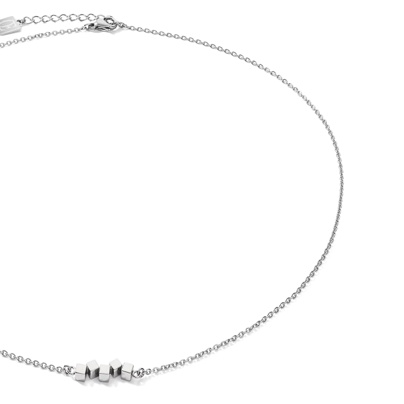 Necklace Dancing GeoCUBE® small stainless steel silver