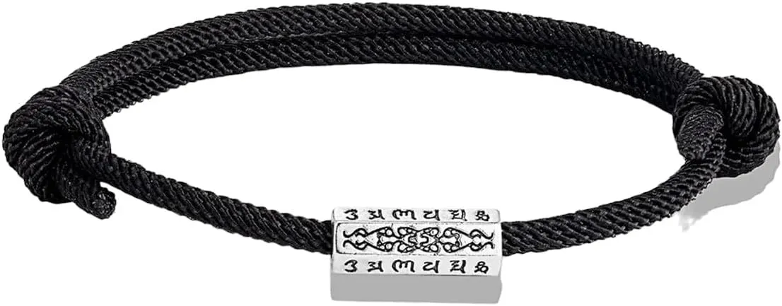 New 2025 Tibetan Buddhist Six-Word Mantra Prayer Amulet Bracelet For Men Women Lucky Jewelry Handmade Rope Adjust Bangles Friendship Gift With For You Jewelry Fashion Accessories Creative Gift