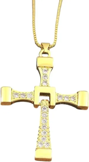 New 2025 Unisex Classic Design Christian Jesus Cross Pendant Necklace For Women Men Sparkling Zircon Jewelry Accessories Party Gifts Decoration Luxury With You Trendy For Women And Men