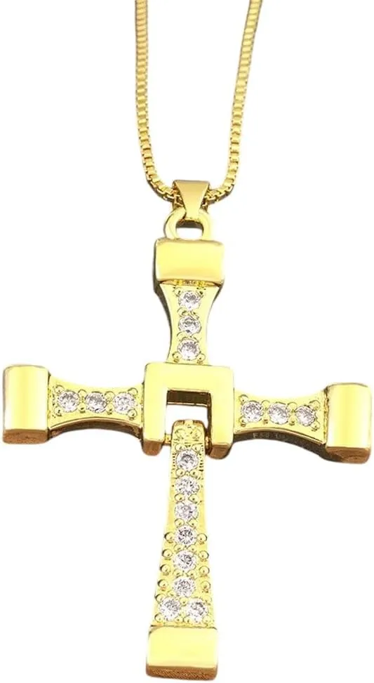 New 2025 Unisex Classic Design Christian Jesus Cross Pendant Necklace For Women Men Sparkling Zircon Jewelry Accessories Party Gifts Decoration Luxury With You Trendy For Women And Men