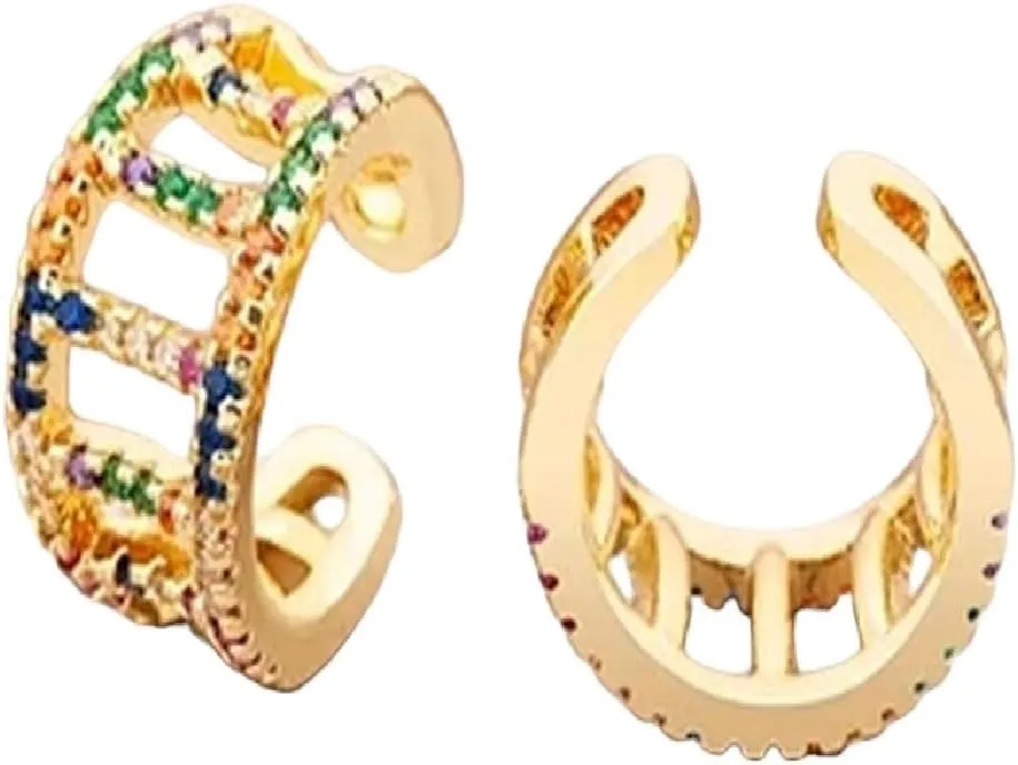 New 2025 Unisex For Classic Copper Cz Crystal Ear Cuff C Shaped Clips No Pierced Earrings Women Best Party Wedding Decoration Jewelry Luxury With You Accessories Trendy Gift For Women And Men