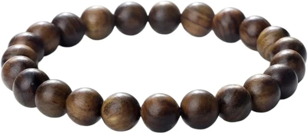 New 2026 6/8 10Mm Arborvitae Wooden Beads Bracelet Black Flower Pear Aroma Elastic Bangles Women Men Prayer Lucky Buddhism Buddha Jewelry Fashion Trendy Accessories Creative Gift