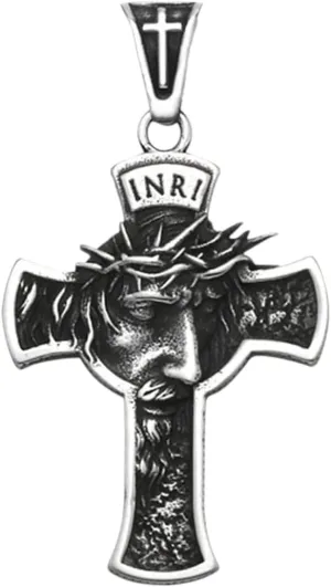New 2026 Arrive Unisex Classic Jesus Cross Pendant Chain Stainless Steel Inri Religon Necklace Trendy Popular Male Decoration Jewelry Luxury With For You Accessories Creative For Women And Men