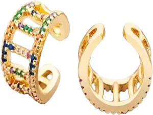 New 2026 Arrive Unisex For Classic Copper Cz Crystal Ear Cuff C Shaped Clips No Pierced Earrings Women Best Party Wedding Decoration Jewelry Luxury With You Accessories Trendy Gift For Women And Men