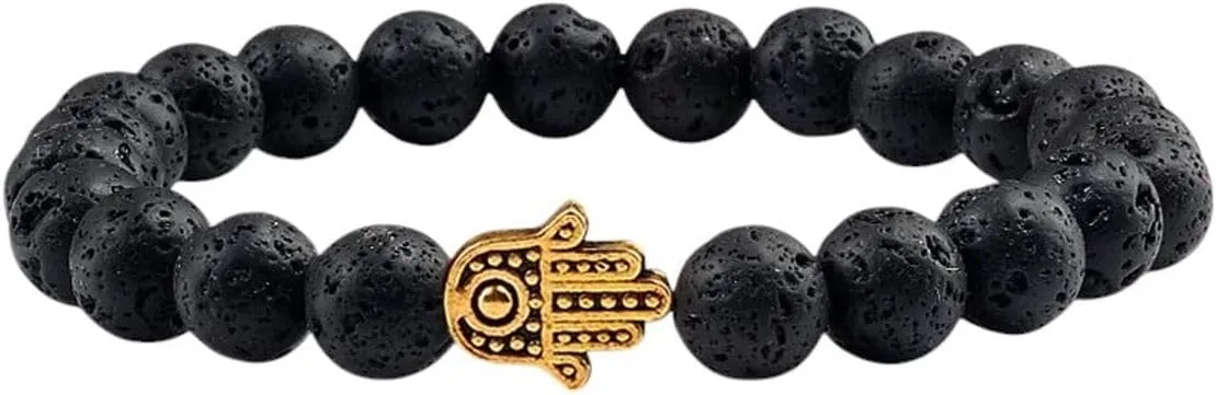 New 2026 Charms Men Black Lava Matte Beads Natural Volcanic Stone Bracelets Bangles Women Yoga Prayer Jewelry Gift Cute Hand Bracelet Fashion Trendy Accessories Creative For Women And Men
