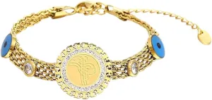 New 2026 Classic Turkish Lucky Cham Bracelet With Rhinestones Friendship Prayer Bracelets Bangles For Women Men Party Jewelry Fashion Trendy Accessories Creative Gift For Women And Men