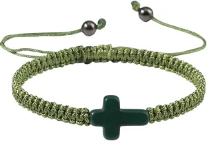 New 2026 Natural Stone Cross String Bracelet Women Handmade Rope Bangles Adjustable Charm Prayer Yoga Cuff Wristband Jewelry Gift Fashion Trendy Accessories Creative For Women And Men