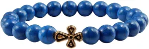 New 2026 Trendy Black Volcanic Lava Beads Men Bracelet Gold Color Cross Natural Stone Bracelets Women Meditation Prayer Bangles Jewelry Fashion Accessories Creative Gift For Women And Men