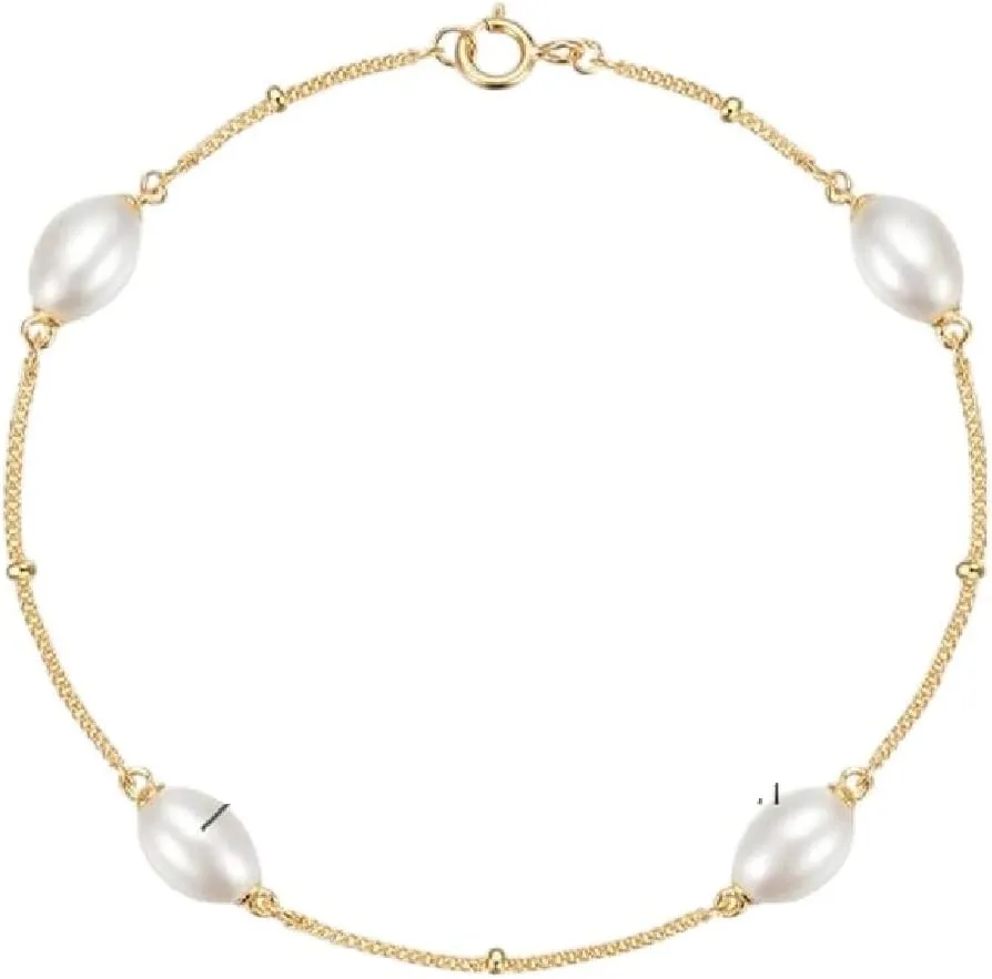 New 2026 Unisex 100% Real S925 Sterling Silver Exquisite Imitation Pearl Bracelet Chains For Women Fashion Jewelry Bracelets Bangles Gift Decoration Luxury Accessories Trendy Best For Women And Men