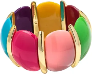 New 2026 Unisex Bohemian Acrylic Multicolor Wide Cuff Bracelet For Women Vintage Stretchy Bracelets Statement Bangles Wristband Jewelry Findings Fashion Trendy Accessories Creative Gift And Men