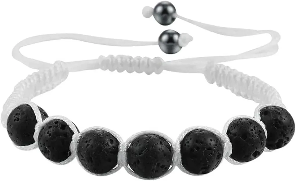 New 2026 Unisex Men Tiger Eye Beaded Bracelets Natural Lava Stone Bangles for Women Adjustable Bracelet Charm Yoga Prayer Jewelry Fashion Trendy Accessories Creative Gift for Women and Men